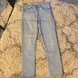 Gap light wash jeans 27 R slim straight